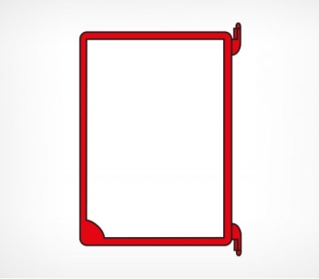 Рамка для перекидной системы INFOFRAME- A4, красная 152011-06