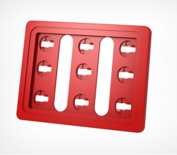Пластиковая рамка серии ТЕХНО МИНИ формата А7, красная, 112061-06