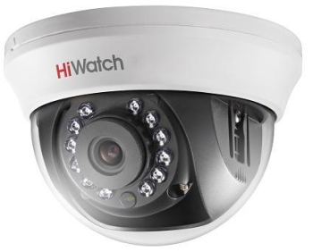 HD-TVI камера HiWatch DS-T201 (B) 2Мп, 2.8мм, внутренняя купольная HD-TVI с ИК-подсветкой до 20м