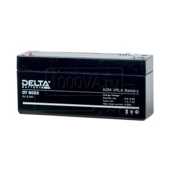 Аккумулятор 6V 3,3Ah DELTA DT 6033 (125 мм)