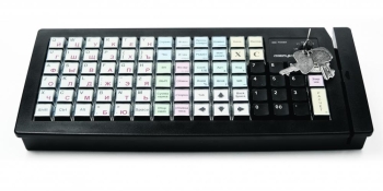 Клавиатура Posiflex KB-6600U-B черная c ридером магнитных карт на 1-3 дорожки